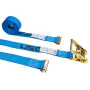 Us Cargo Control 2" x 20' Blue E Track Ratchet Straps 5320SEF-BLU